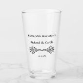 Elegant Personalized 30th Wedding Anniversary Gift Glas (Vorderseite)