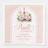 Elegant Personalized Blush and Gold Bridal Napkins Serviette (Vorderseite)
