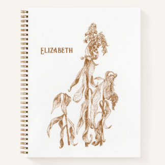 Elegant Personalized Botanical Illustration Notizblock