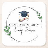 Elegant Personalized Cardboard Coasters Rechteckiger Pappuntersetzer (Vorderseite)
