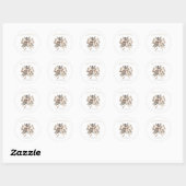Elegant Personalized Christmas Bow Sticker (Blatt)