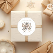 Elegant Personalized Christmas Bow Sticker