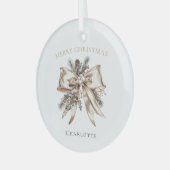 Elegant Personalized Christmas Ornament (Vorderseite links)