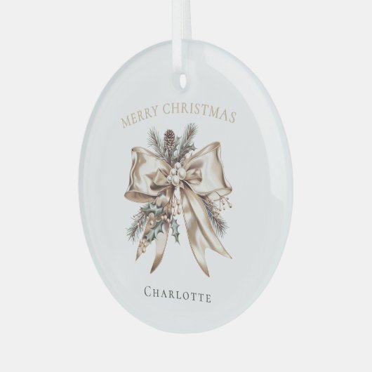 Elegant Personalized Christmas Ornament (Vorderseite links)