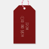 Elegant Personalized Christmas Star Custom  Geschenkanhänger (Rückseite)