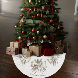 Elegant Personalized Christmas Tree Skirt Polyester Weihnachtsbaumdecke