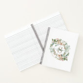 Elegant Personalized Floral Monogram Name Notebook Notizblock (Innenseite)