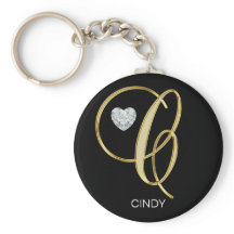 Elegant Personalized Gold Monogrammed Letter C