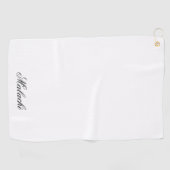 Elegant Personalized Golf Towel with Custom Name Golfhandtuch (Horizontal)