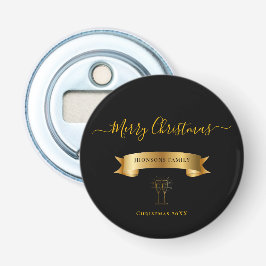 Elegant Personalized Merry Christmas Bottle Opener Flaschenöffner