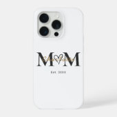 Elegant Personalized Mom Name Est Year Phone Case iPhone Hülle (Rückseite)