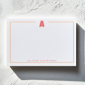 Elegant Personalized Monogram 3D Letter A Initial Post-it Klebezettel