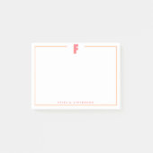 Elegant Personalized Monogram 3D Letter F Initial  Post-it Klebezettel (Vorderseite)