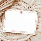 Elegant Personalized Monogram 3D Letter G Initial Mitteilungskarte