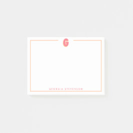 Elegant Personalized Monogram 3D Letter G Initial  Post-it Klebezettel