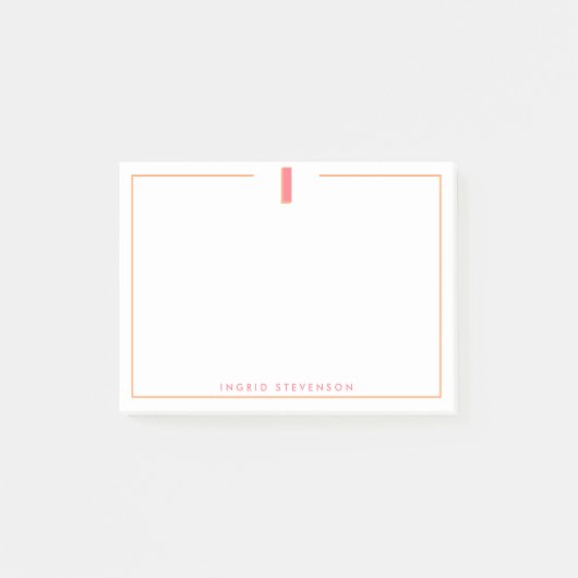 Elegant Personalized Monogram 3D Letter I Initial  Post-it Klebezettel (Vorderseite)