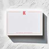 Elegant Personalized Monogram 3D Letter K Initial  Post-it Klebezettel
