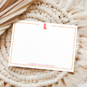 Elegant Personalized Monogram 3D Letter L Initial Mitteilungskarte