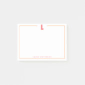 Elegant Personalized Monogram 3D Letter L Initial  Post-it Klebezettel (Vorderseite)