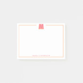 Elegant Personalized Monogram 3D Letter M Initial  Post-it Klebezettel (Vorderseite)
