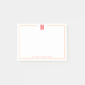 Elegant Personalized Monogram 3D Letter N Initial  Post-it Klebezettel (Vorderseite)