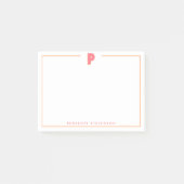 Elegant Personalized Monogram 3D Letter P Initial  Post-it Klebezettel (Vorderseite)