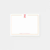Elegant Personalized Monogram 3D Letter Z Initial  Post-it Klebezettel (Vorderseite)