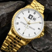 Elegant Personalized Monogram Armbanduhr