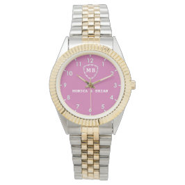 Elegant Personalized Monogram – Romantic Couple’s  Armbanduhr