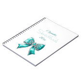 Elegant Personalized Name Notebook with Bow Notizblock (Linke Seite)