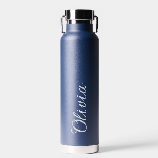 Elegant Personalized Name Script Water Bottle Trinkflasche (Vorne)