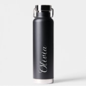Elegant Personalized Name Script Water Bottle Trinkflasche (Vorne)