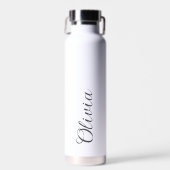 Elegant Personalized Name Script Water Bottle Trinkflasche (Vorne)