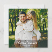 Elegant Personalized Photo Happy Easter Feiertagskarte (Vorderseite)