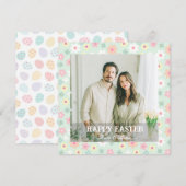 Elegant Personalized Photo Happy Easter Feiertagskarte (Vorne/Hinten)