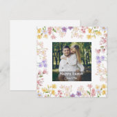 Elegant Personalized Photo Happy Easter Feiertagskarte (Vorne/Hinten)