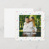 Elegant Personalized Photo Happy Easter  Feiertagskarte (Vorne/Hinten)