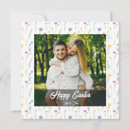 Elegant Personalized Photo Happy Easter  Feiertagskarte