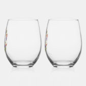 Elegant Personalized Stemless Wine Glass Set of 2 Weinglas Ohne Stiel (Links)