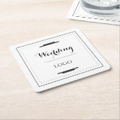 Elegant Personalized Wedding  Custom Modern Gift Rechteckiger Pappuntersetzer (angewinkelt)