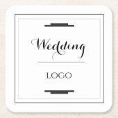 Elegant Personalized Wedding  Custom Modern Gift Rechteckiger Pappuntersetzer (Vorderseite)