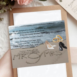 Elegant Personalized Wedding Invitation - Custom P Postkarte