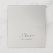 Elegant Personalized Wedding Place Card – Simple Platzkarte (Außenseite Aufgefaltet)