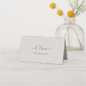 Elegant Personalized Wedding Place Card – Simple Platzkarte (Vorderseite)