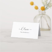 Elegant Personalized Wedding Place Card –  Simple  Terminkarte (Vorderseite)