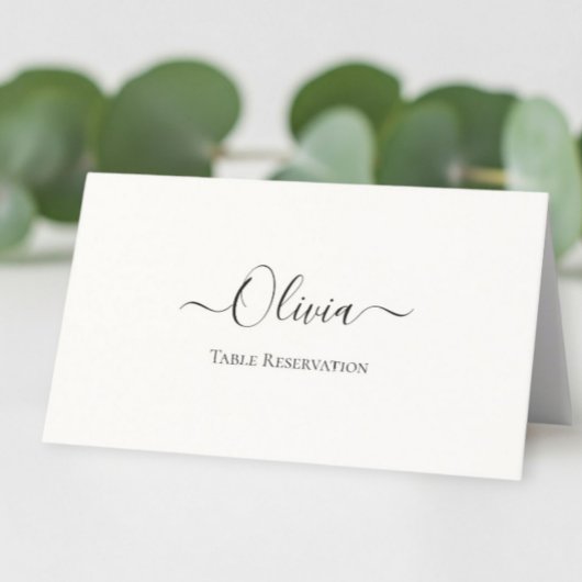 Elegant Personalized Wedding Place Card –  Simple  Terminkarte