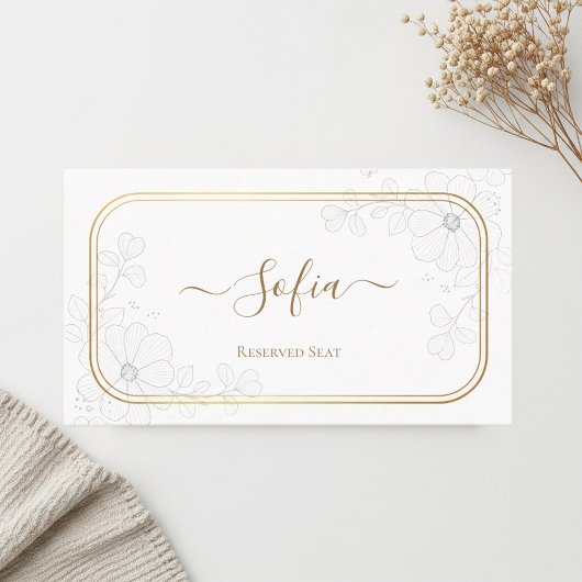Elegant personalized wedding placeholder. Custom Platzkarte