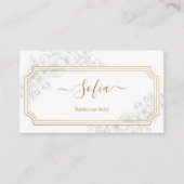 Elegant personalized wedding placeholder platzkarte (Vorderseite)