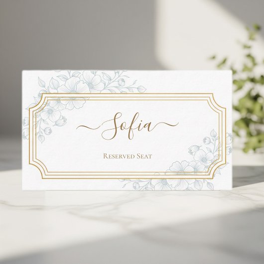 Elegant personalized wedding placeholder platzkarte