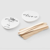 Elegant Personalized White wedding  Fächer (Non-assembled)